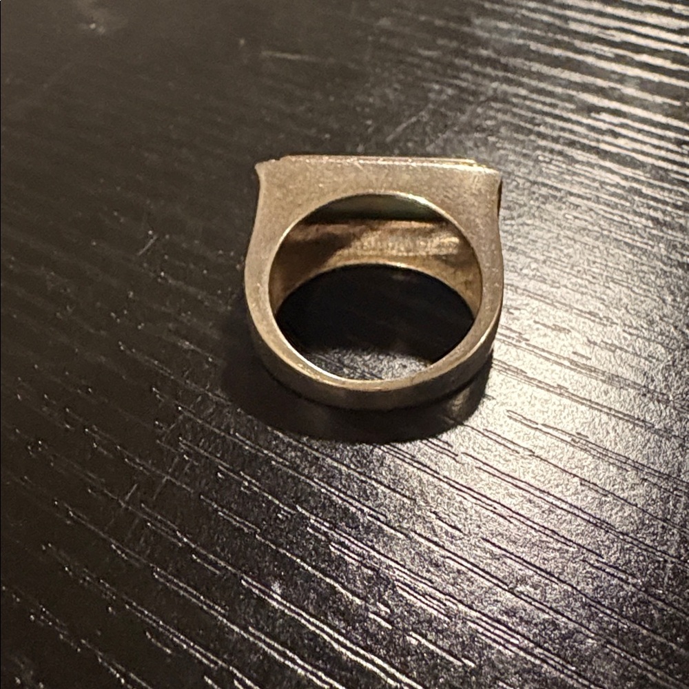Vintage 1970’s Turquoise silver ring women’s size 8 - Picture 3 of 6